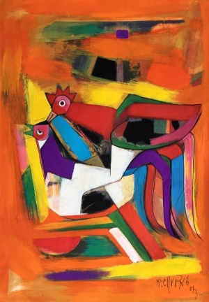 Con gà cục tác lá...văn