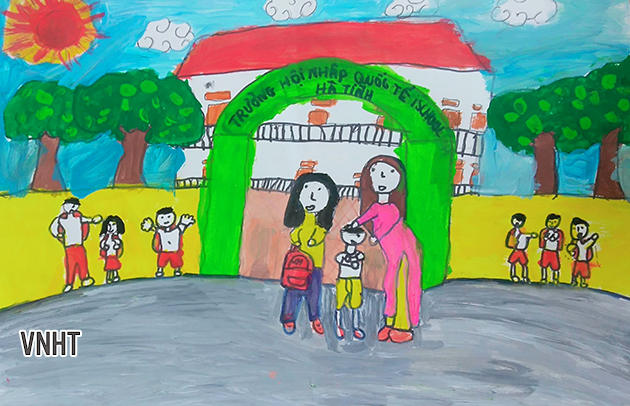 Chùm tranh của các em lớp 2 về ngày Nhà giáo Việt Nam