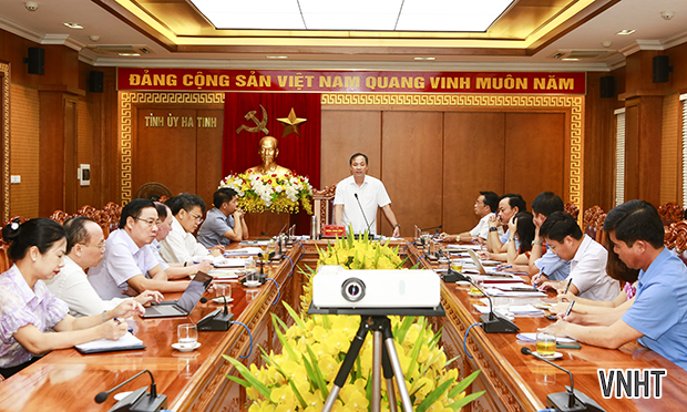 Thường trực Tỉnh ủy Hà Tĩnh làm việc với Đảng đoàn Hội Liên hiệp VHNT Hà Tĩnh