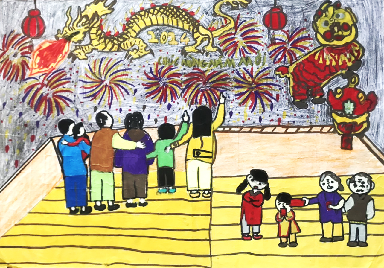 Chùm tranh mừng xuân Giáp Thìn 2024