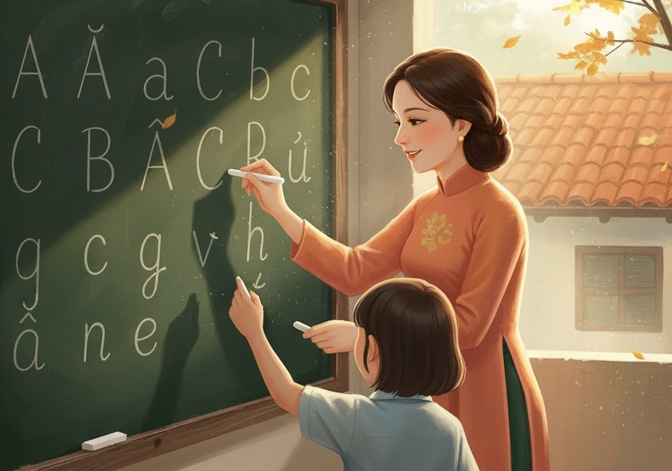 Tản văn Những dấu phấn trong ký ức của tác giả Đặng Thị Phúc Hải