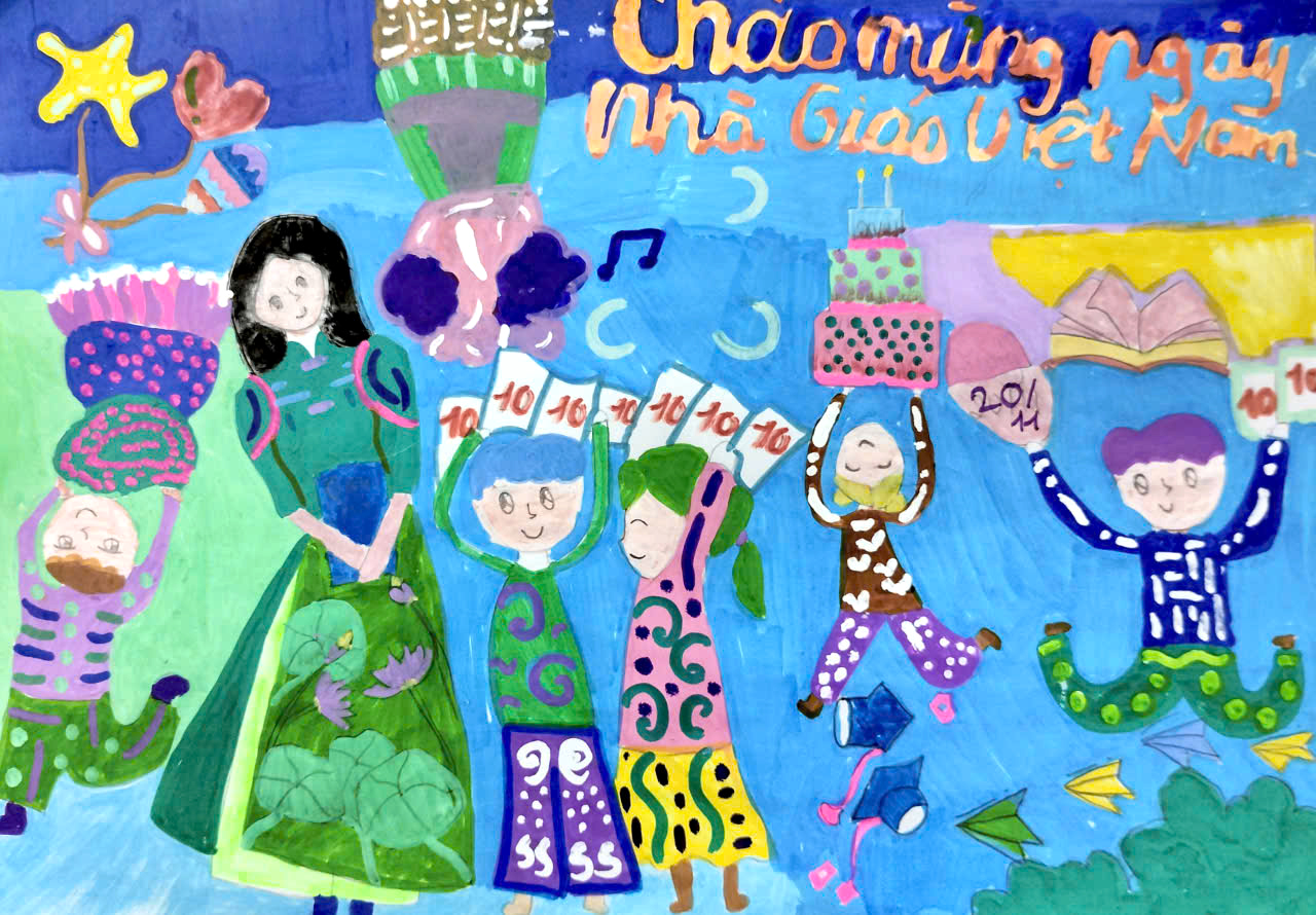 Chùm tranh vẽ về đề tài Ngày Nhà giáo Việt Nam 20-11